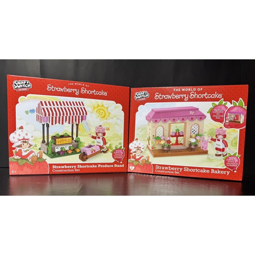 Strawberry Shortcake Bakery & Produce Stand Snap & Switch Construction Lego-like